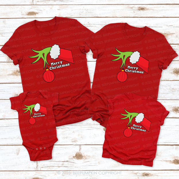 Merry Christmas Classic Matching Family T-Shirt Beepumpkin