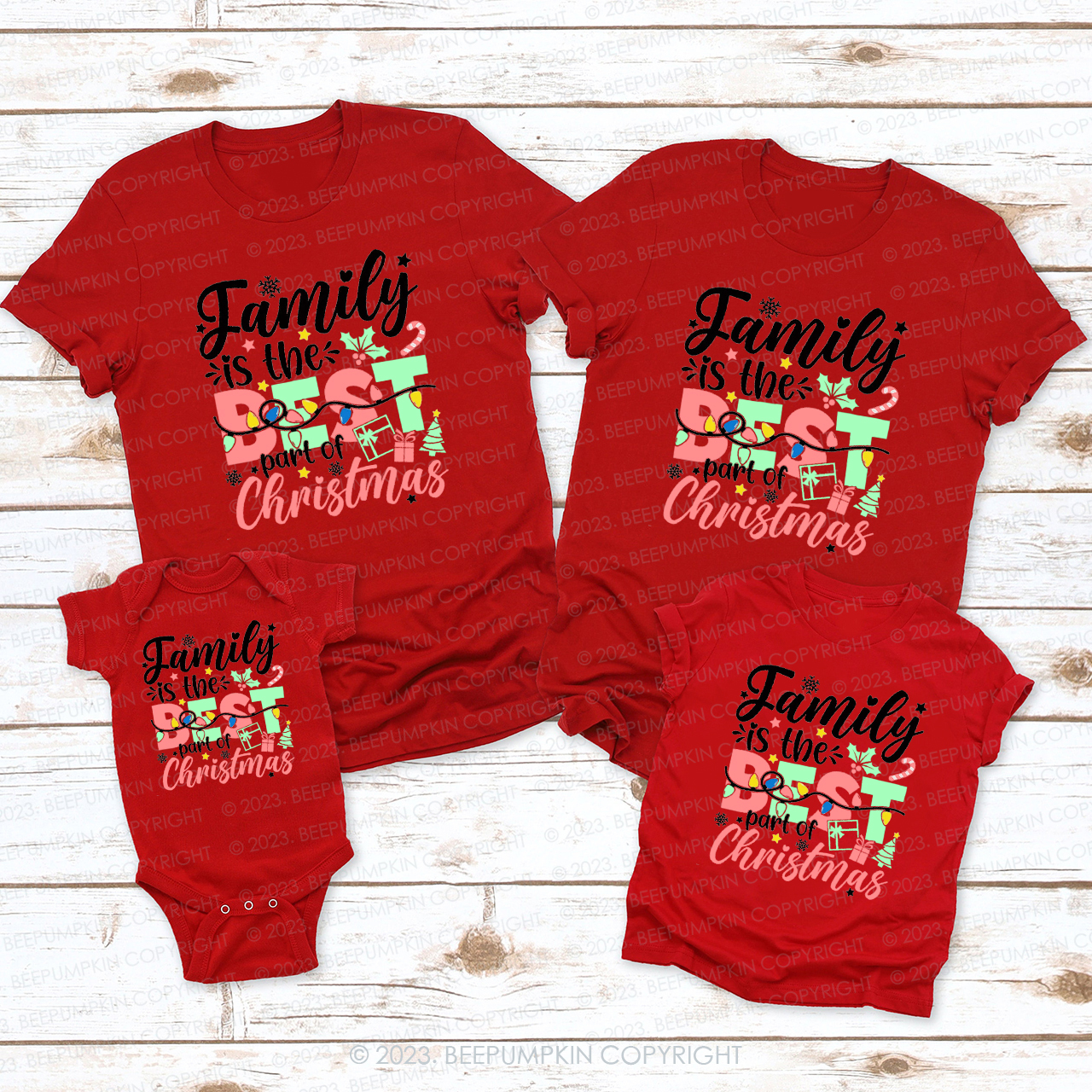 Family Is The Best Part Of Christmas Matching Shirts Beepumpkin