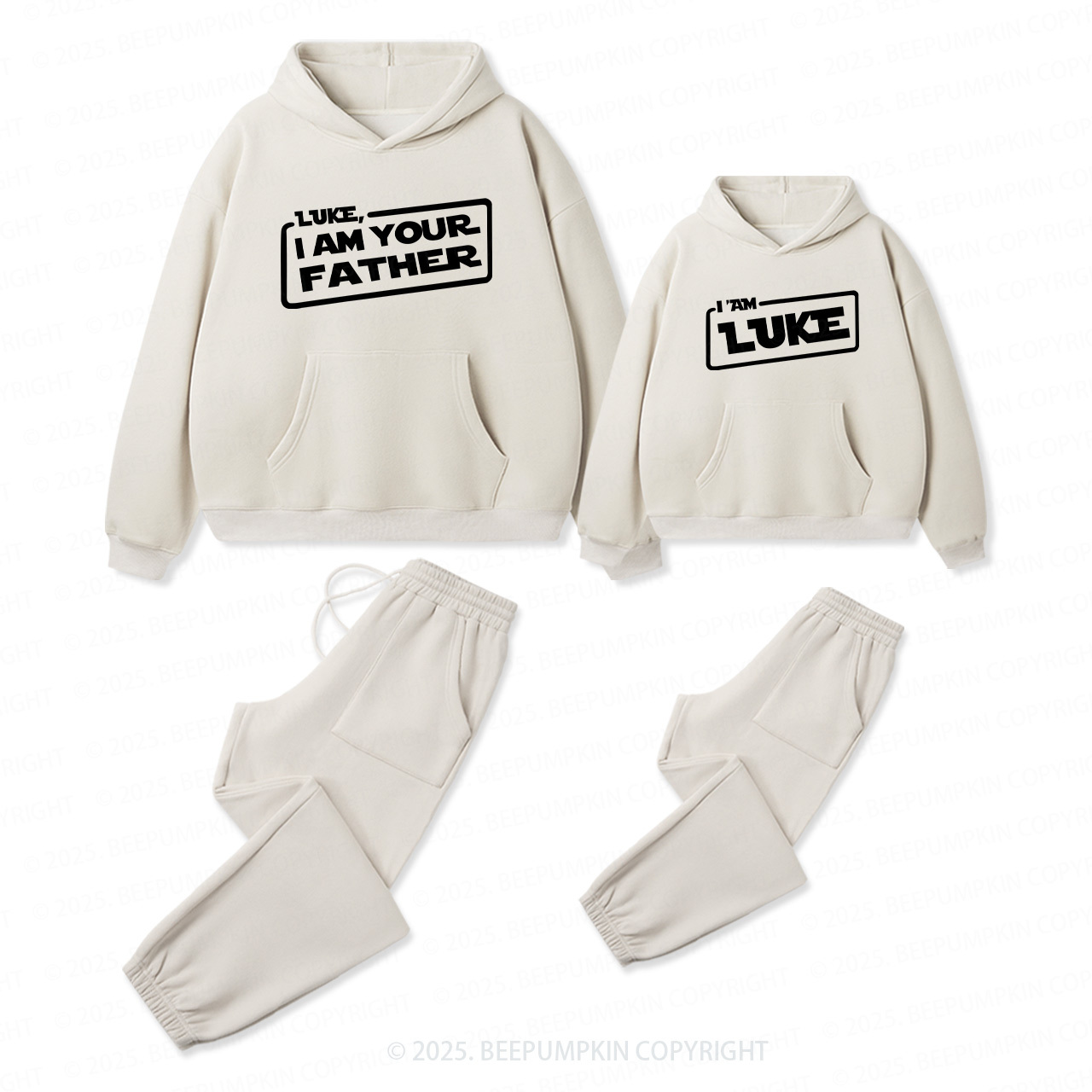 Personalized Name I Am Your Father Dad & Me Matching Hoodie Set