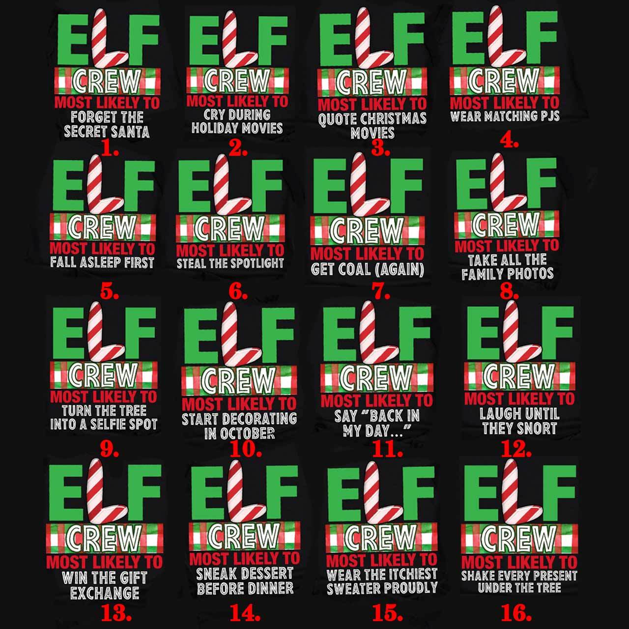 Personalized Elf Most Likely To Family Matching T-Shirts Beepumpkin