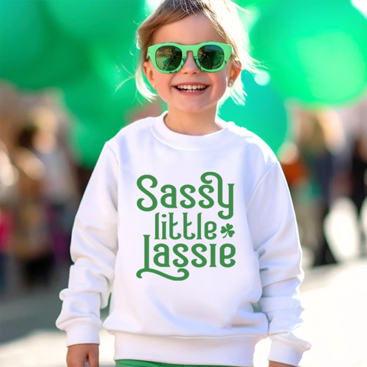 Little Lassie St. Patrick's Day Kid's Sweatshirt