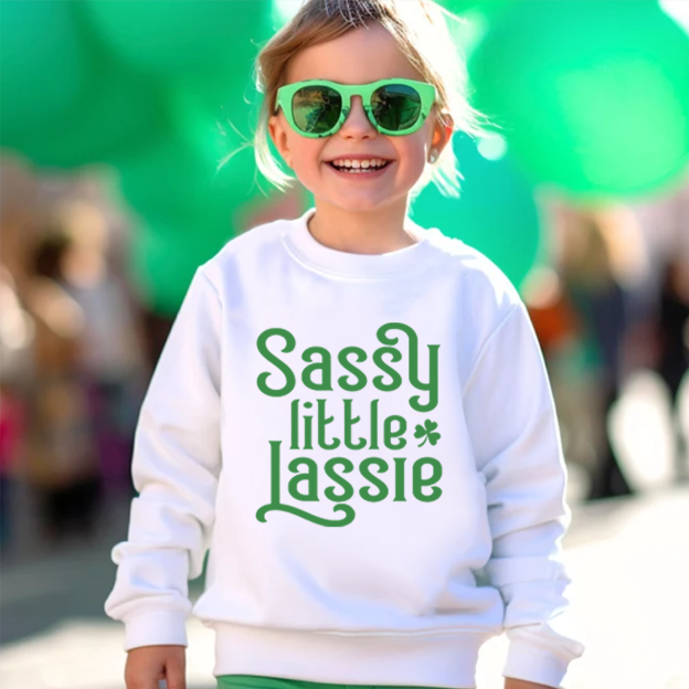 Little Lassie St. Patrick's Day Kid's Sweatshirt