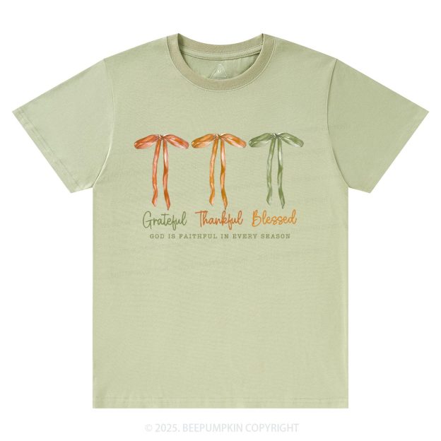 Grateful Thankful Blessed T-Shirts Beepumpkin