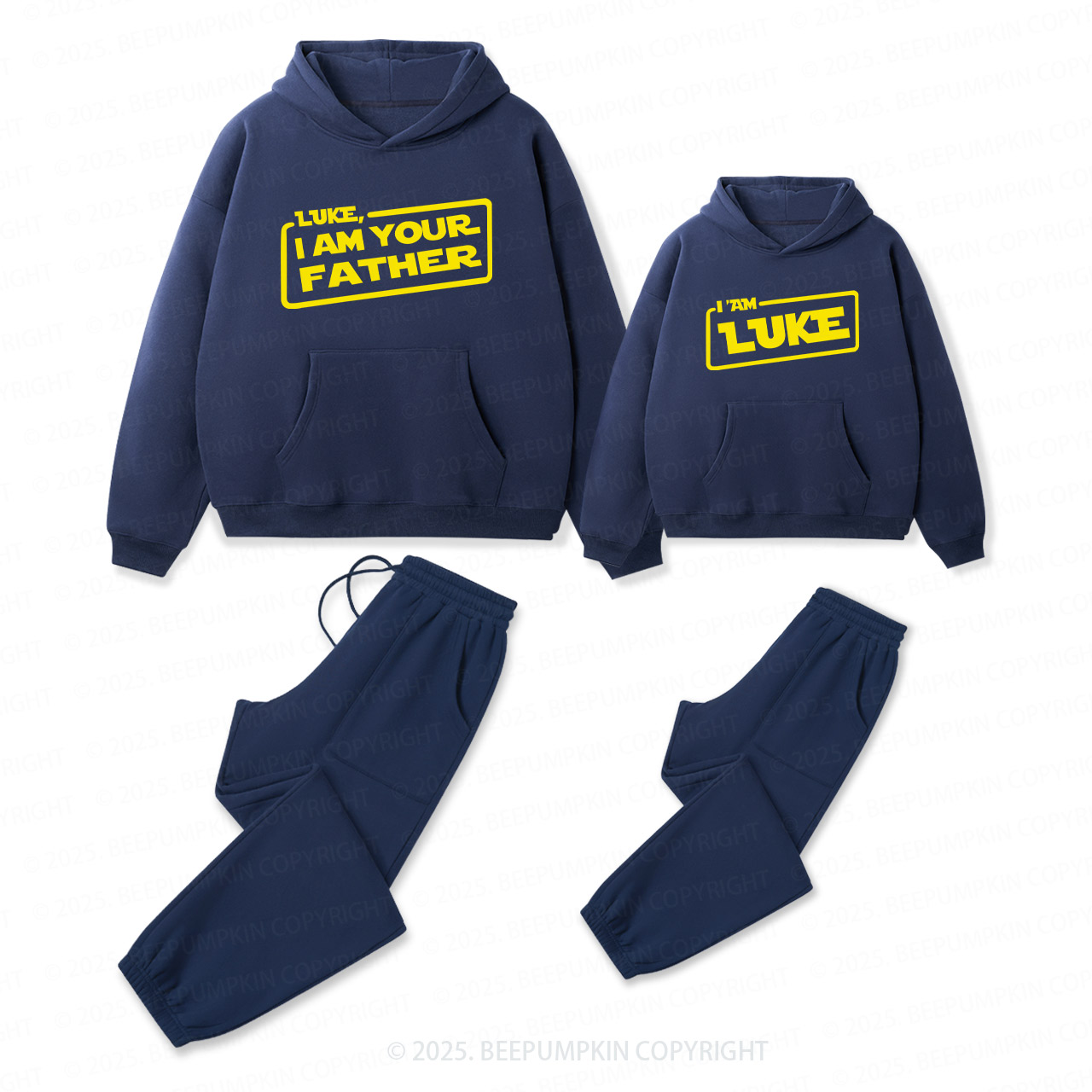 Personalized Name I Am Your Father Dad & Me Matching Hoodie Set