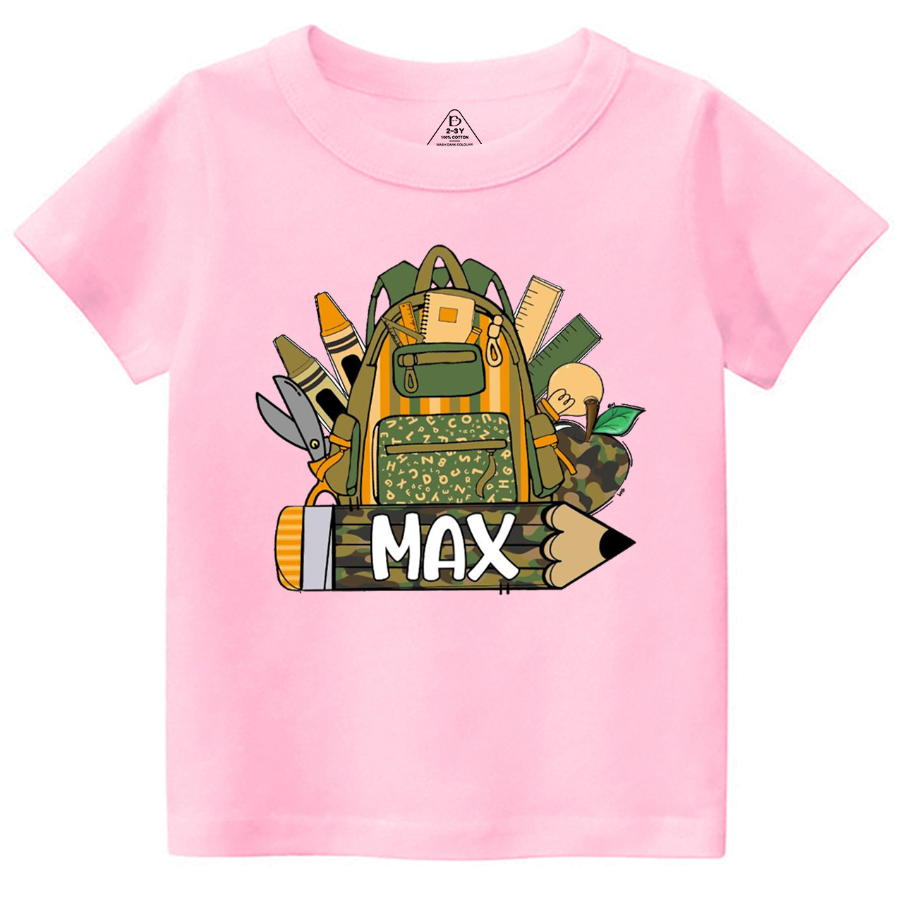 Personalized Name Camouflage School Bag Toddler&Kid's Tees Beepumpkin 