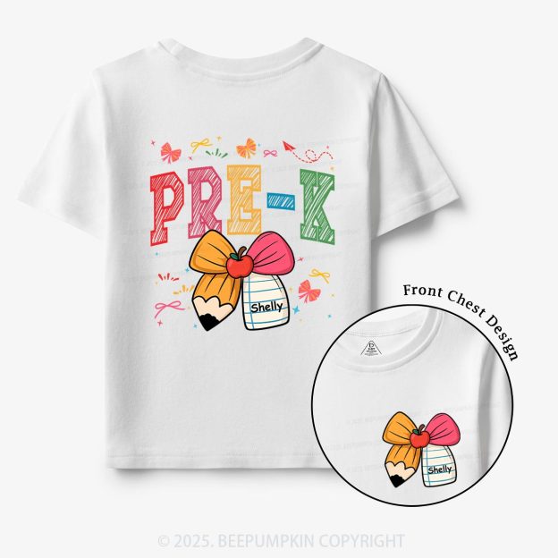 Personalized Girl Back To School Bundle Toddler&Kid's Tees Beepumpkin