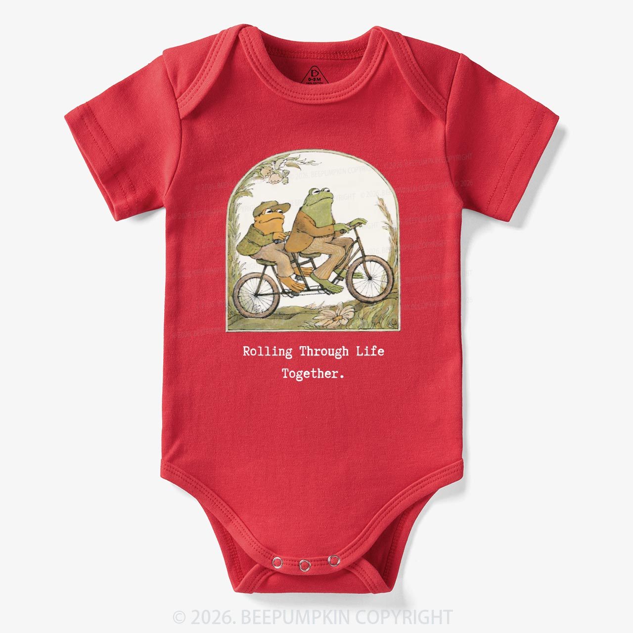 Frog and Toad Rolling Through Life with You Bodysuit