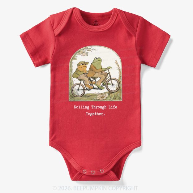 Frog and Toad Rolling Through Life with You Bodysuit