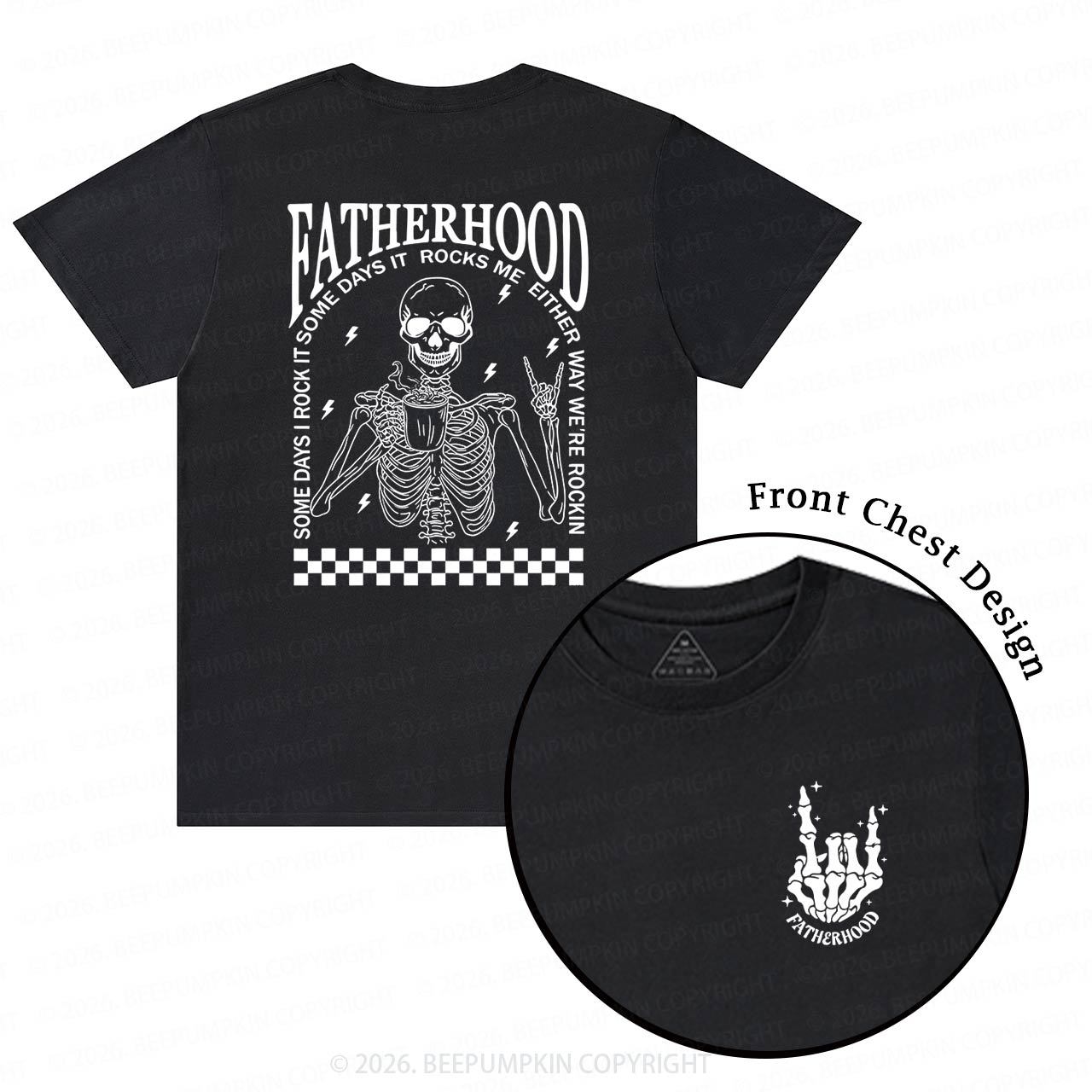 Fatherhood Funny Cool Skeleton Dad T-Shirts