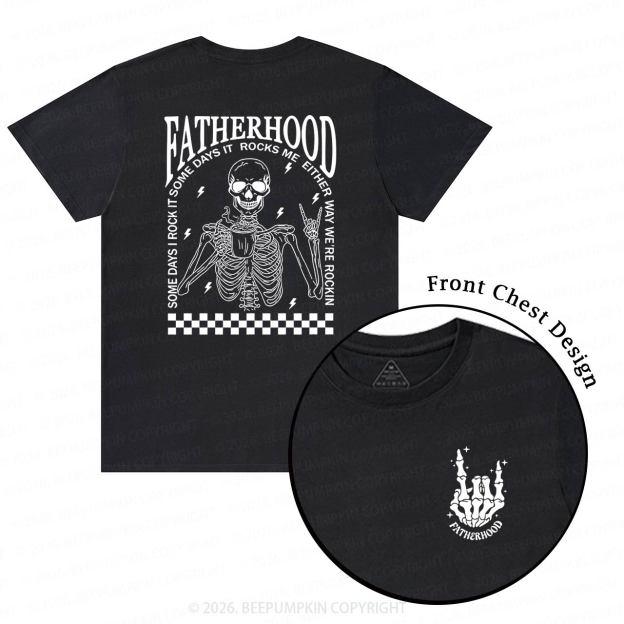 Fatherhood Funny Cool Skeleton Dad T-Shirts