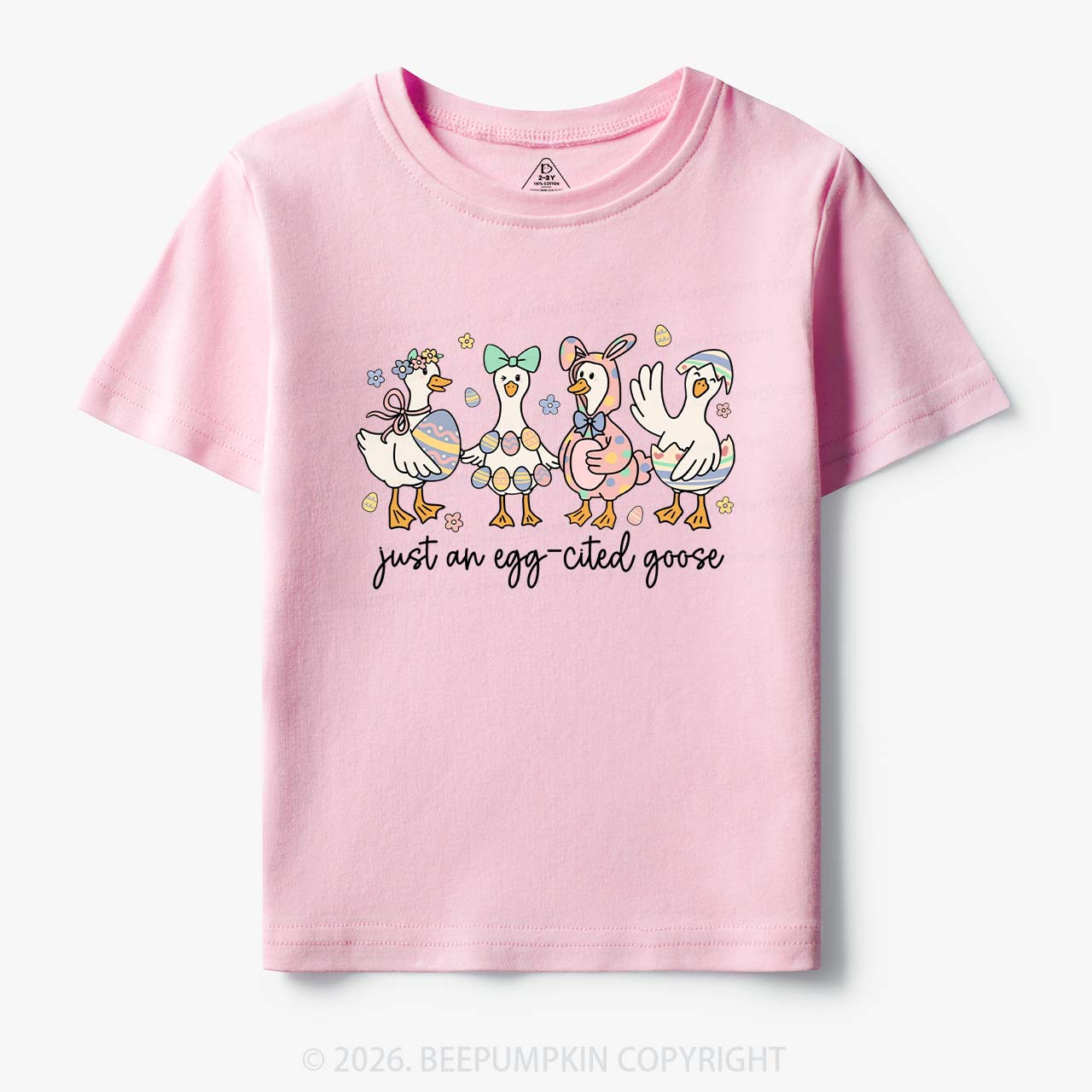 Just an Egg-cited Goose Happy Easter Toddler&Kids Tees