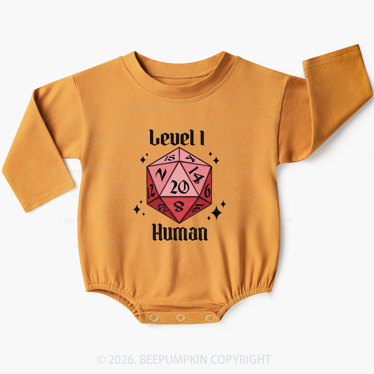 Level 1 Human Funny Gamer Baby Bubble Romper