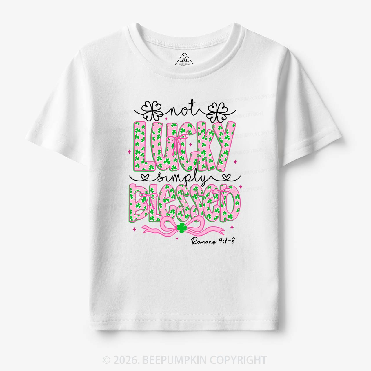 Not Lucky Simply Blessed St Patrick's Day Toddler&Kid's Tees Beepumpkin