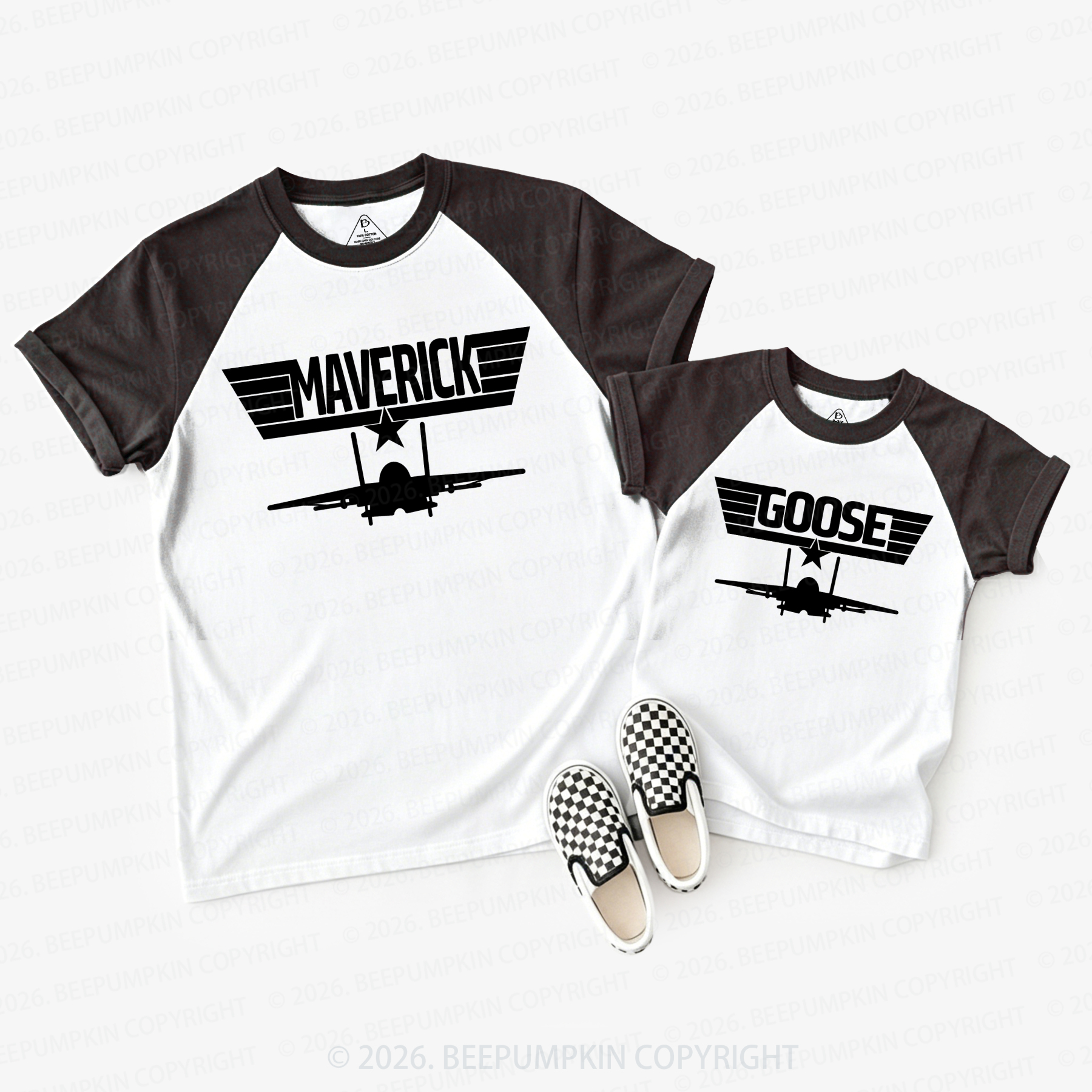 Airplane Dad&Me Matching Raglan T-shirts