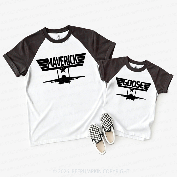 Airplane Dad&Me Matching Raglan T-shirts