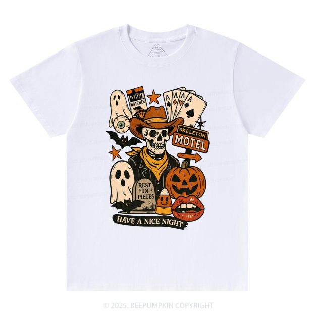 Spooky Western Skeleton T-Shirts Beepumpkin