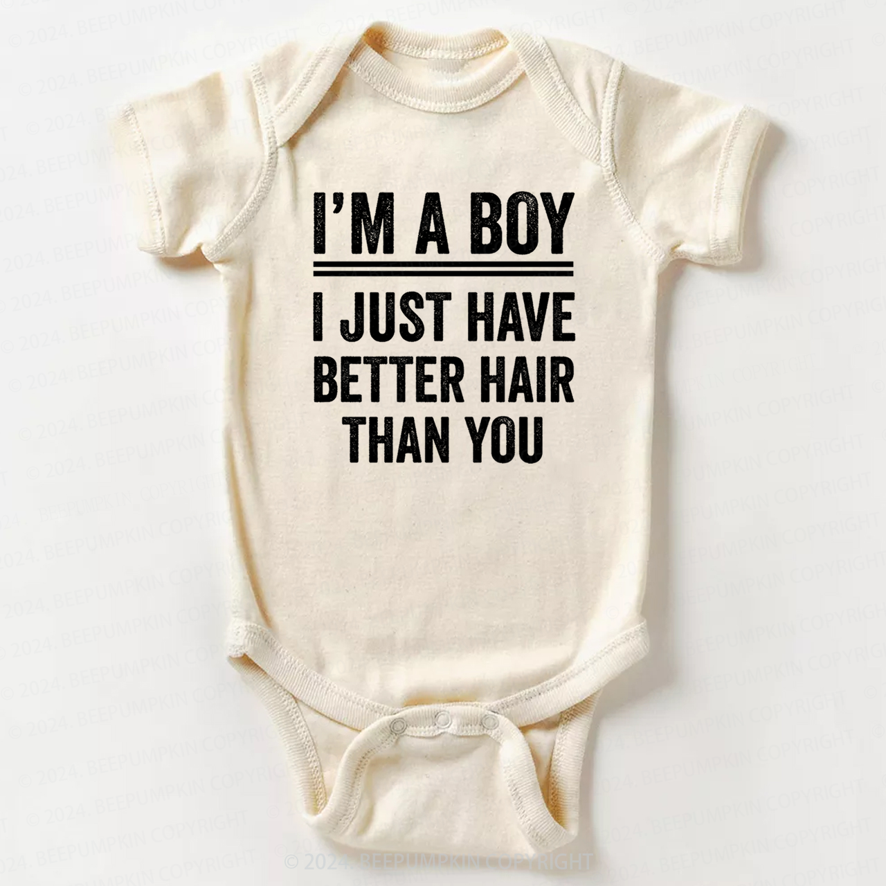 Im A Boy I Just Have Better Hair Than You Bodysuit For Baby 7