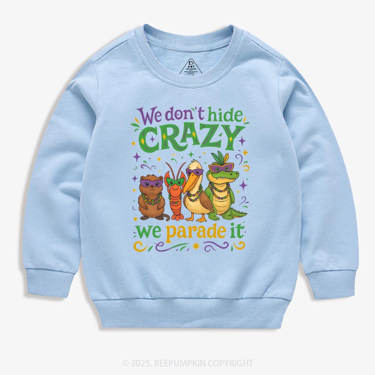 We Parade It Kids Mardi Gras Kid's Sweatshirt