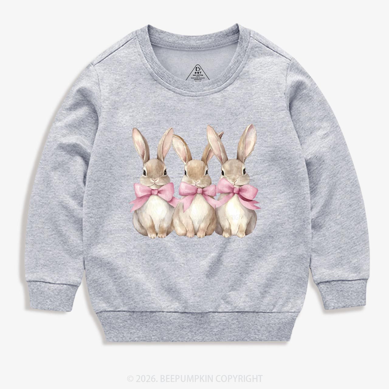 Triple Bunny Hug Easter Kid's Sweatshirt