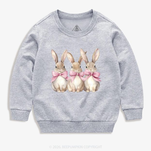Triple Bunny Hug Easter Kid's Sweatshirt