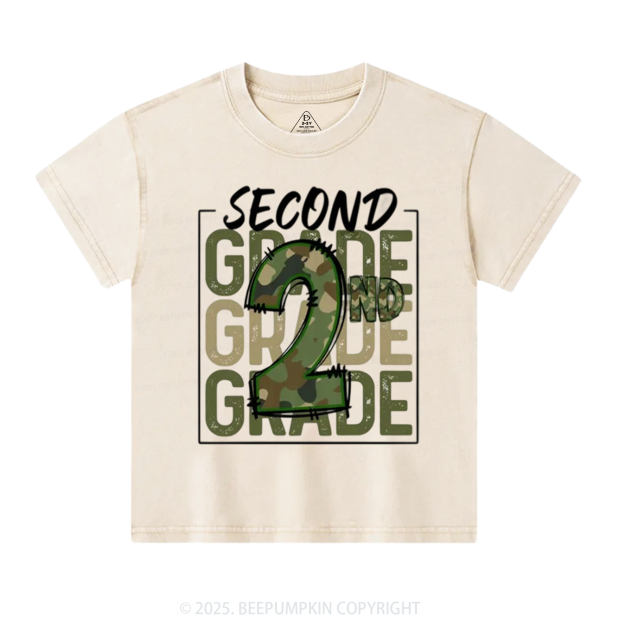 Personalized Camo Back to School Toddler&Kids Washed Tees