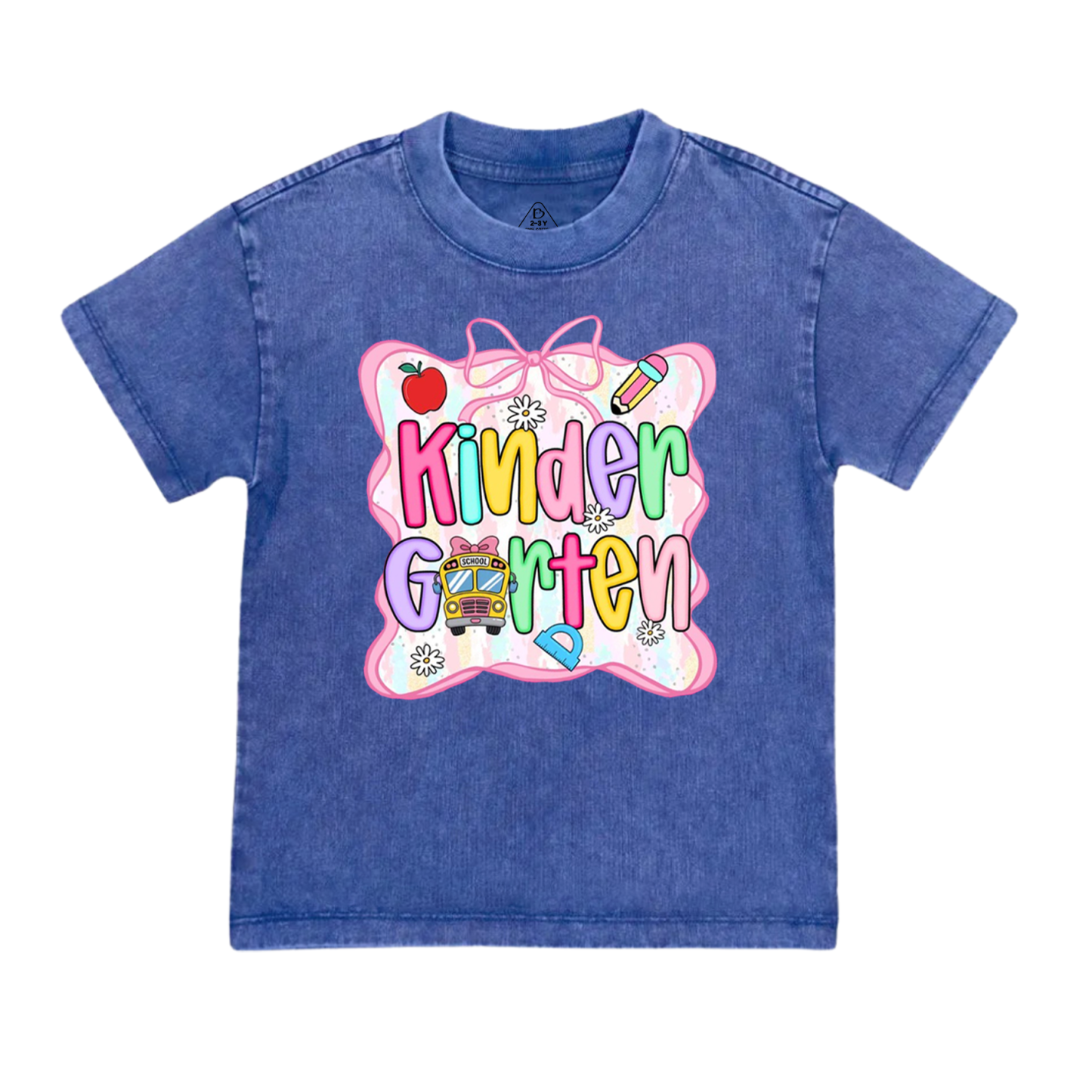 Personalized Bow Back To School Gift Bag Toddler&Kids Washed Tees