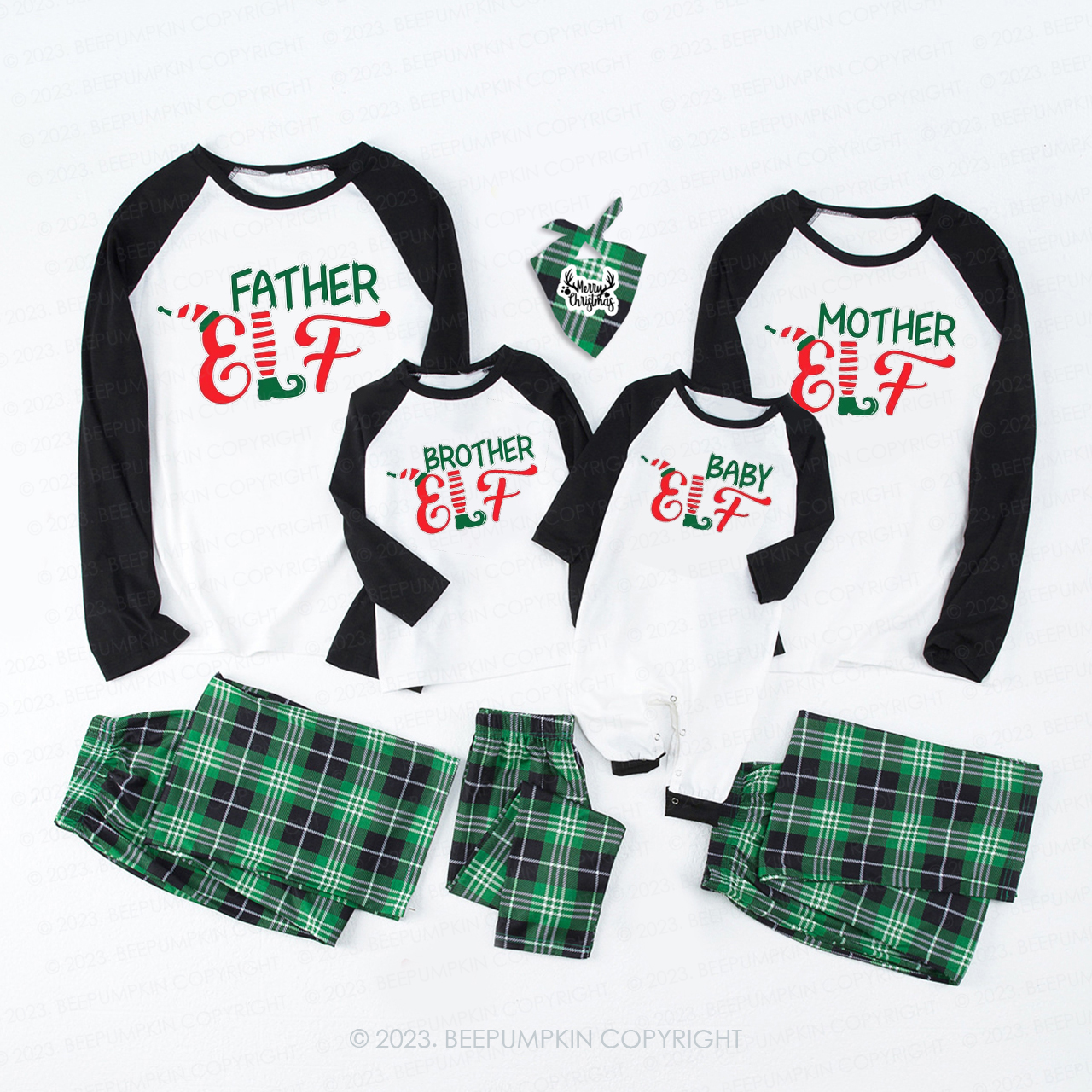 Personalized Matching Christmas ELF Family Pajamas