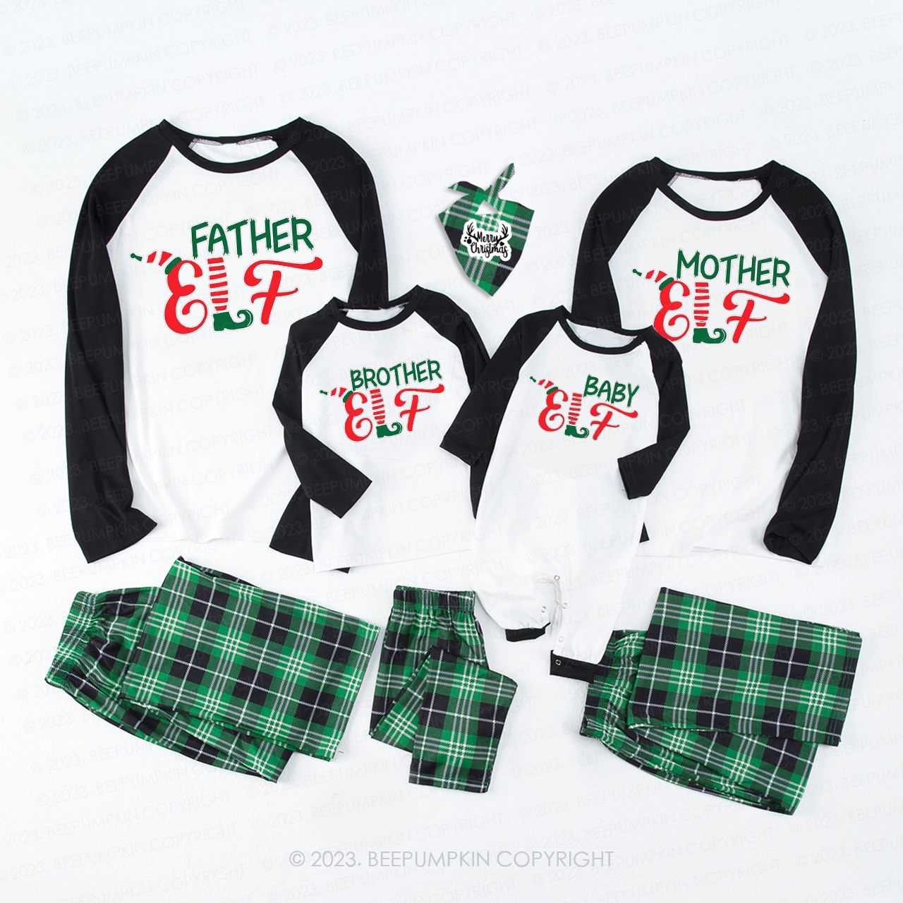 Personalized Matching Christmas ELF Family Pajamas