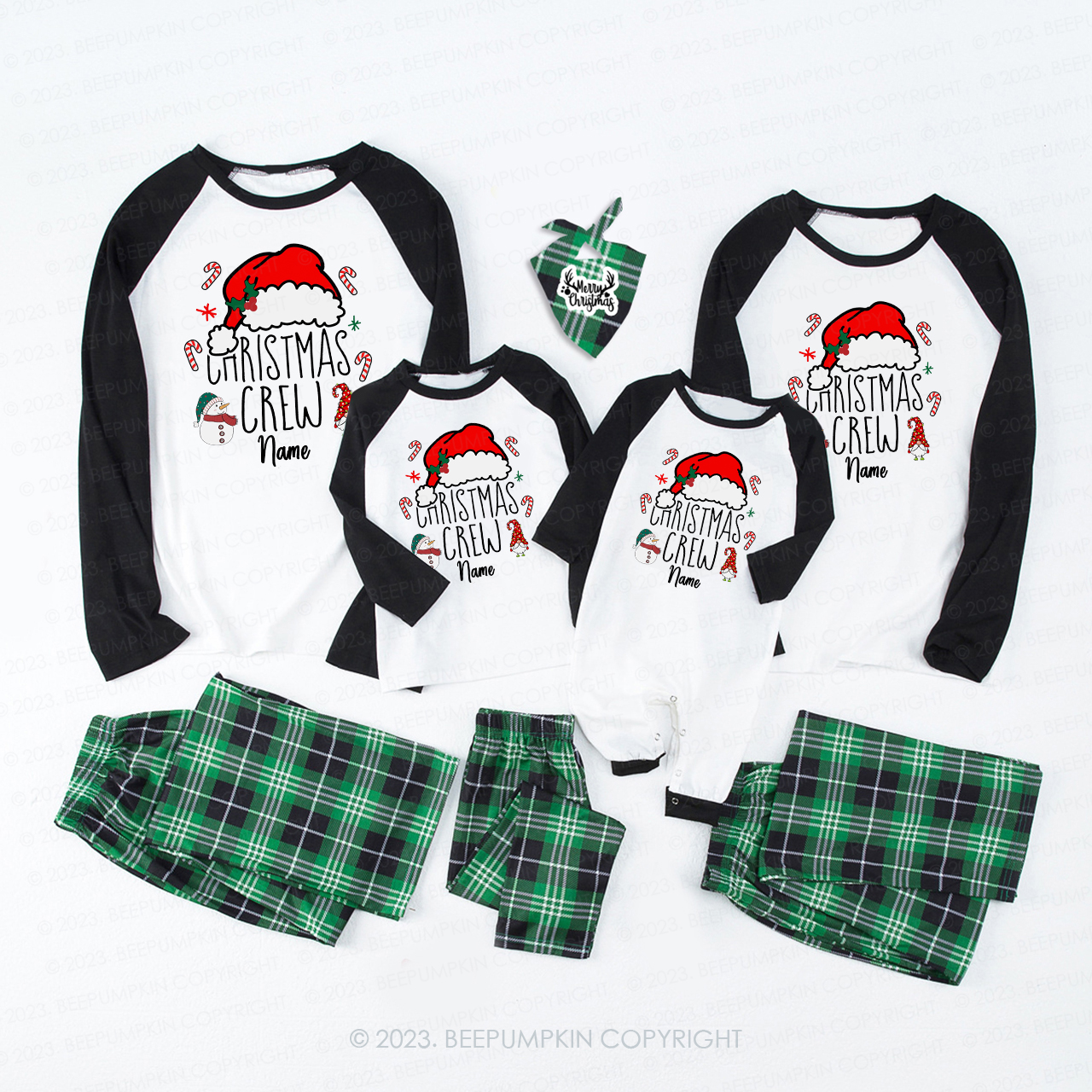 Personalized Christmas Crew Matching Family Christmas Pajamas
