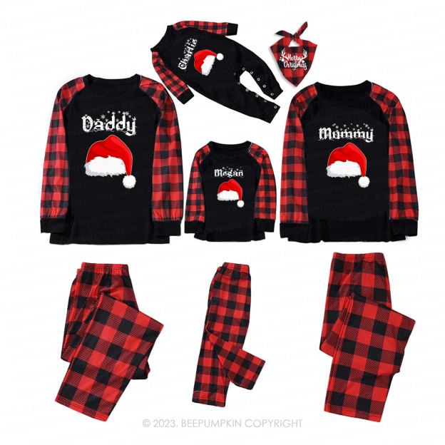 Personalized Santa's Lost Christmas Hat Matching Pajamas