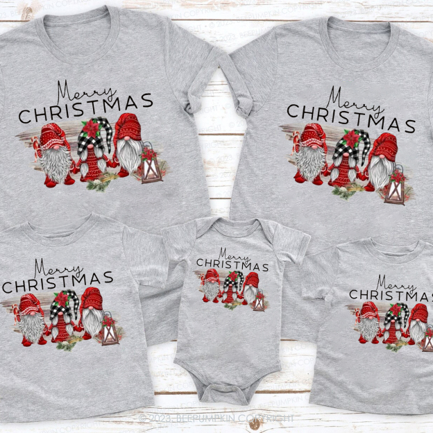 Merry Christmas Gnomes Family Matching Shirt