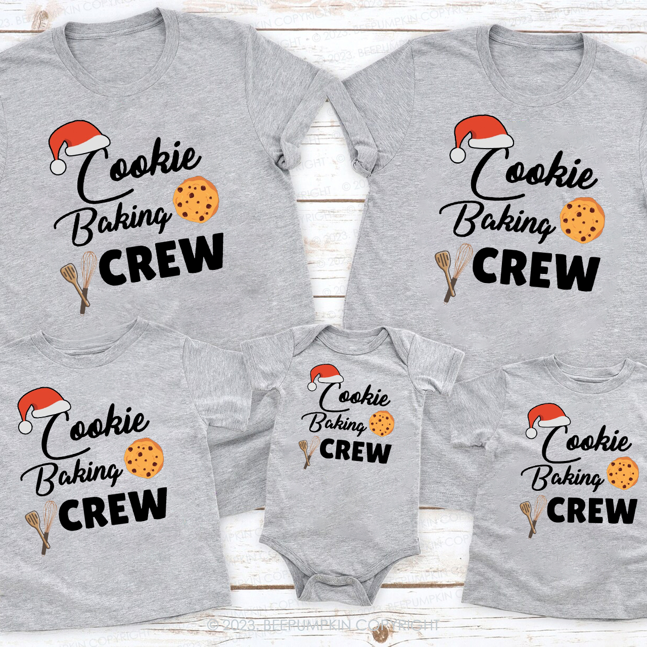 Cookie Baking Crew Christmas Family Matching Shirts