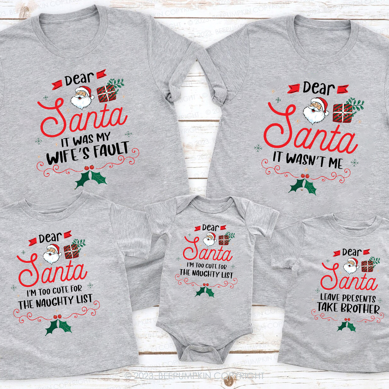 26 Christmas Quotes Dear Santa Matching Shirts