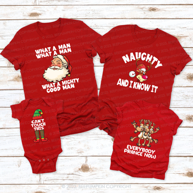 Family Group Matching Christmas Party Tees