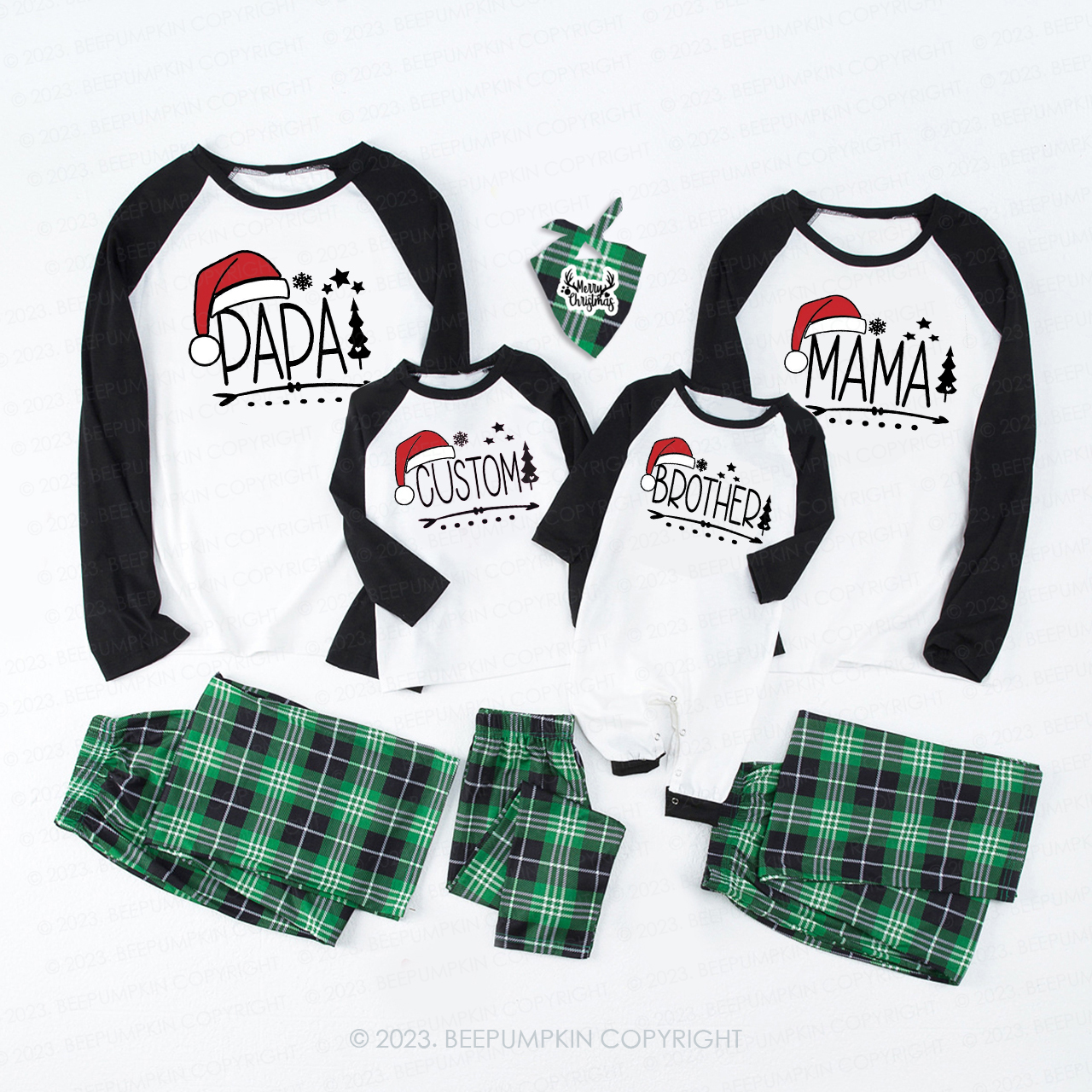 Custom Family Name Christmas Gift Matching Pajamas