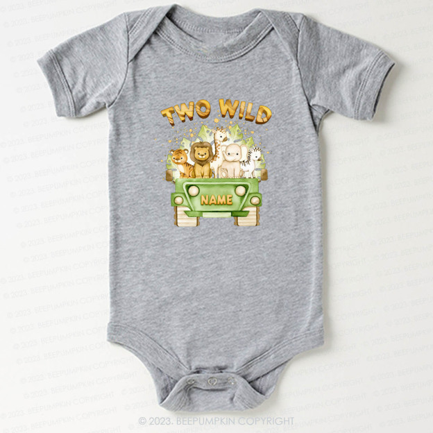 Two Wild Named Safari Bodysuit For Baby