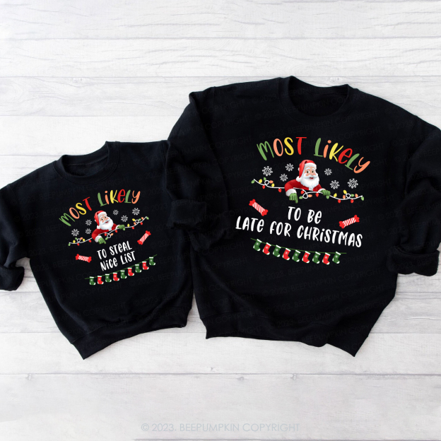 Customizable Holiday Apparel Most Likely To Family Sweatshirt