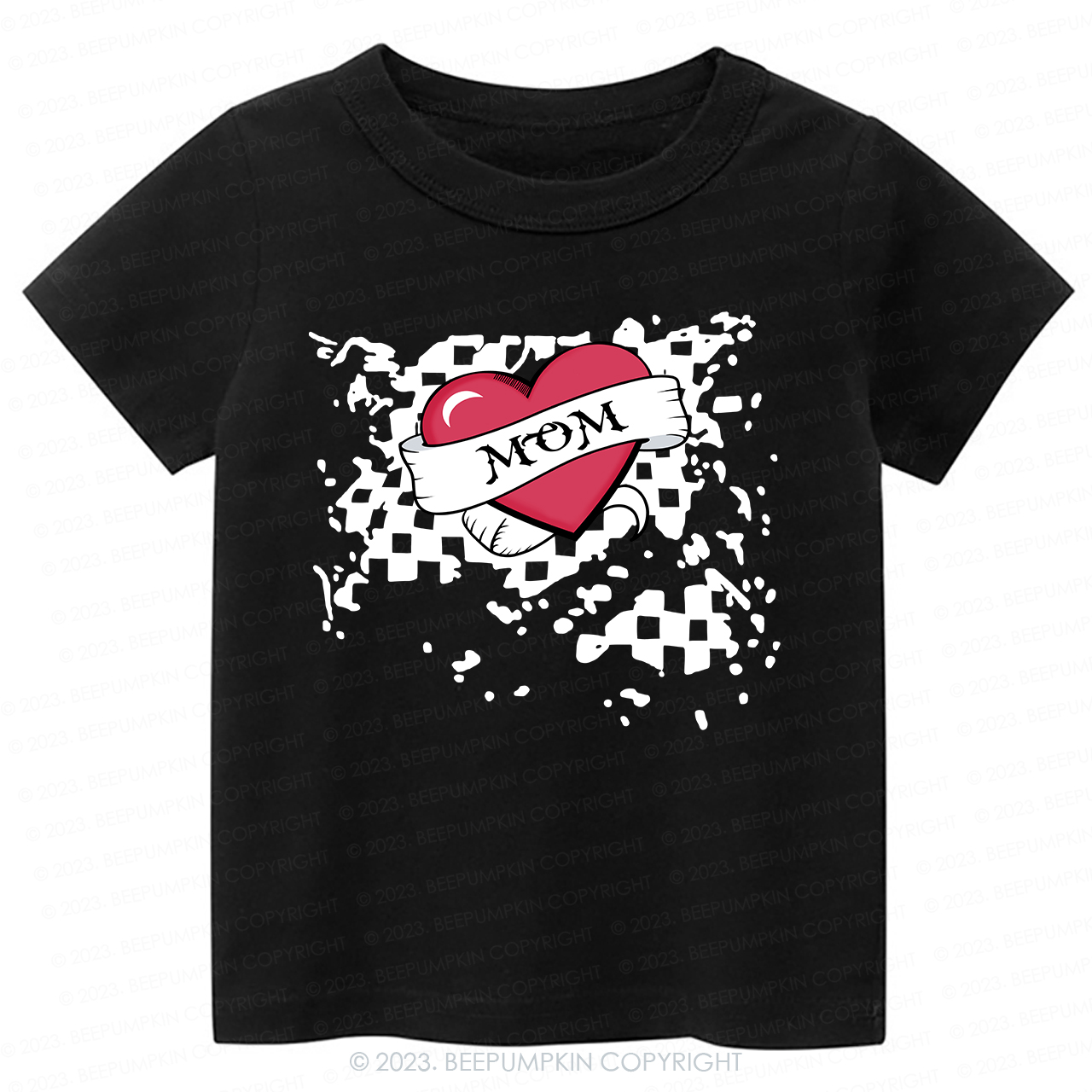 Mom Heart Trucker Tees For Toddler&Kids Valentines Day