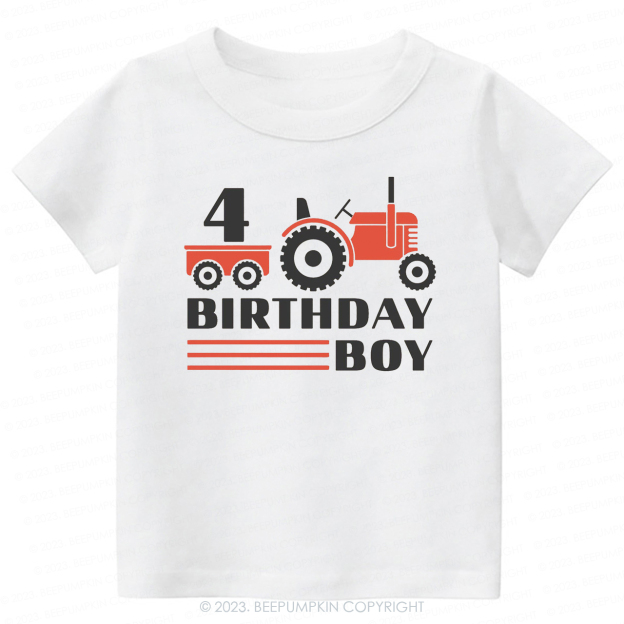Boy Birthday Tractor -Toddler Tees