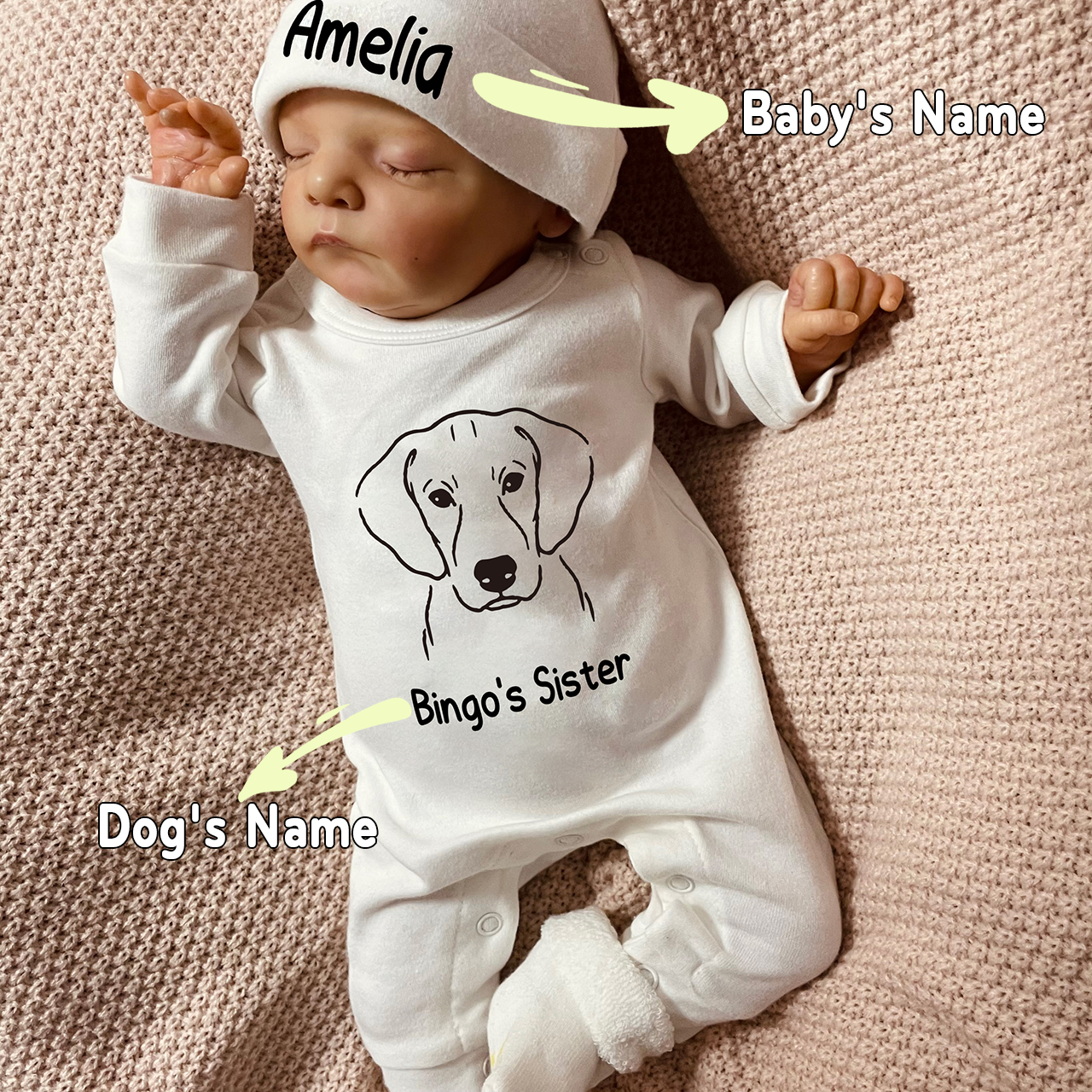Personalized Baby Girl Name Bodysuit, Newborn Baby Girl Coming