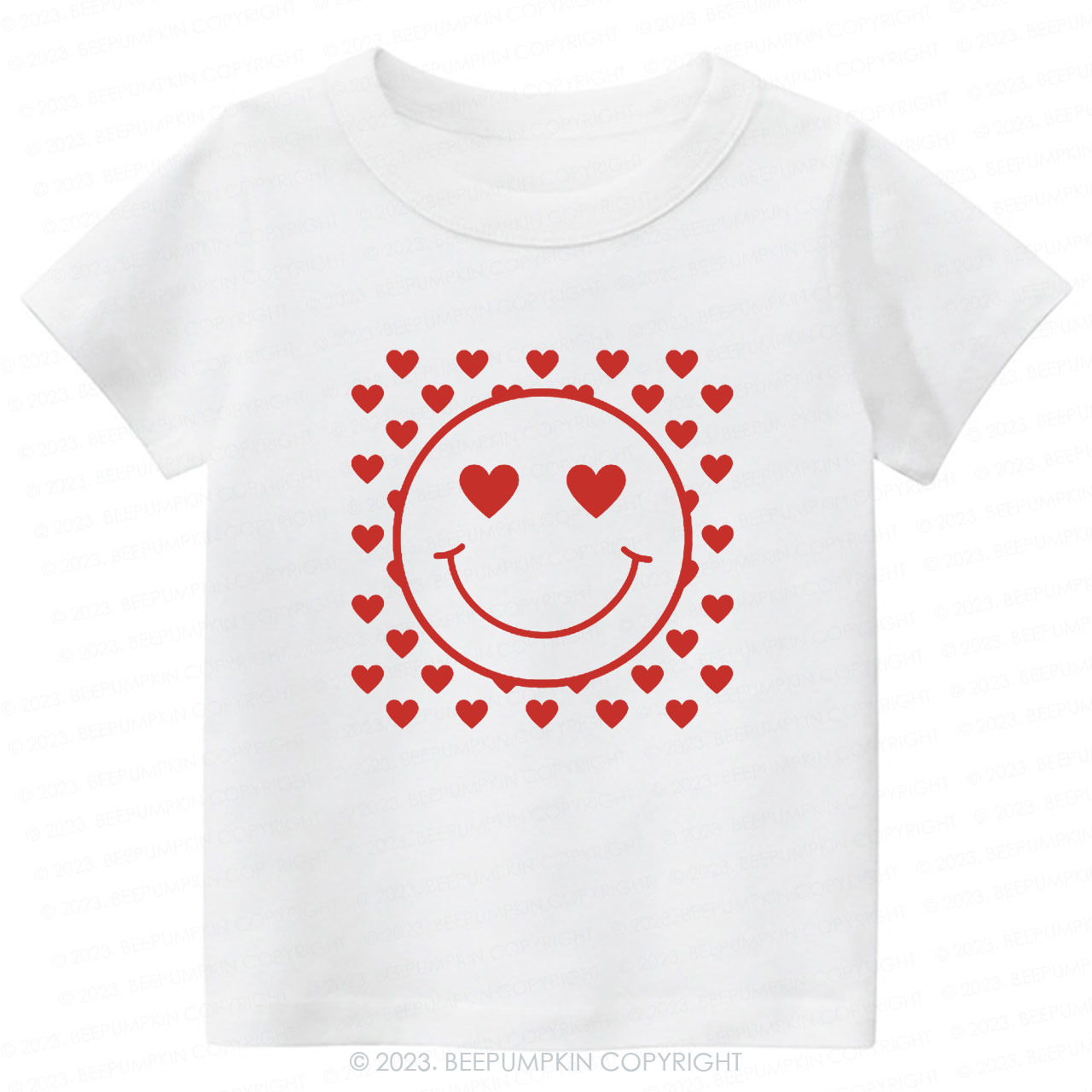 Love Smile Face Valentines Day Kids Tees