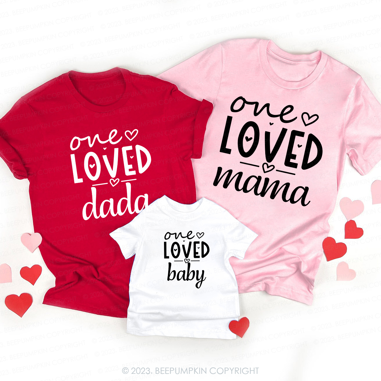 Custom One Loved Family Valentines Day Matching Shirts
