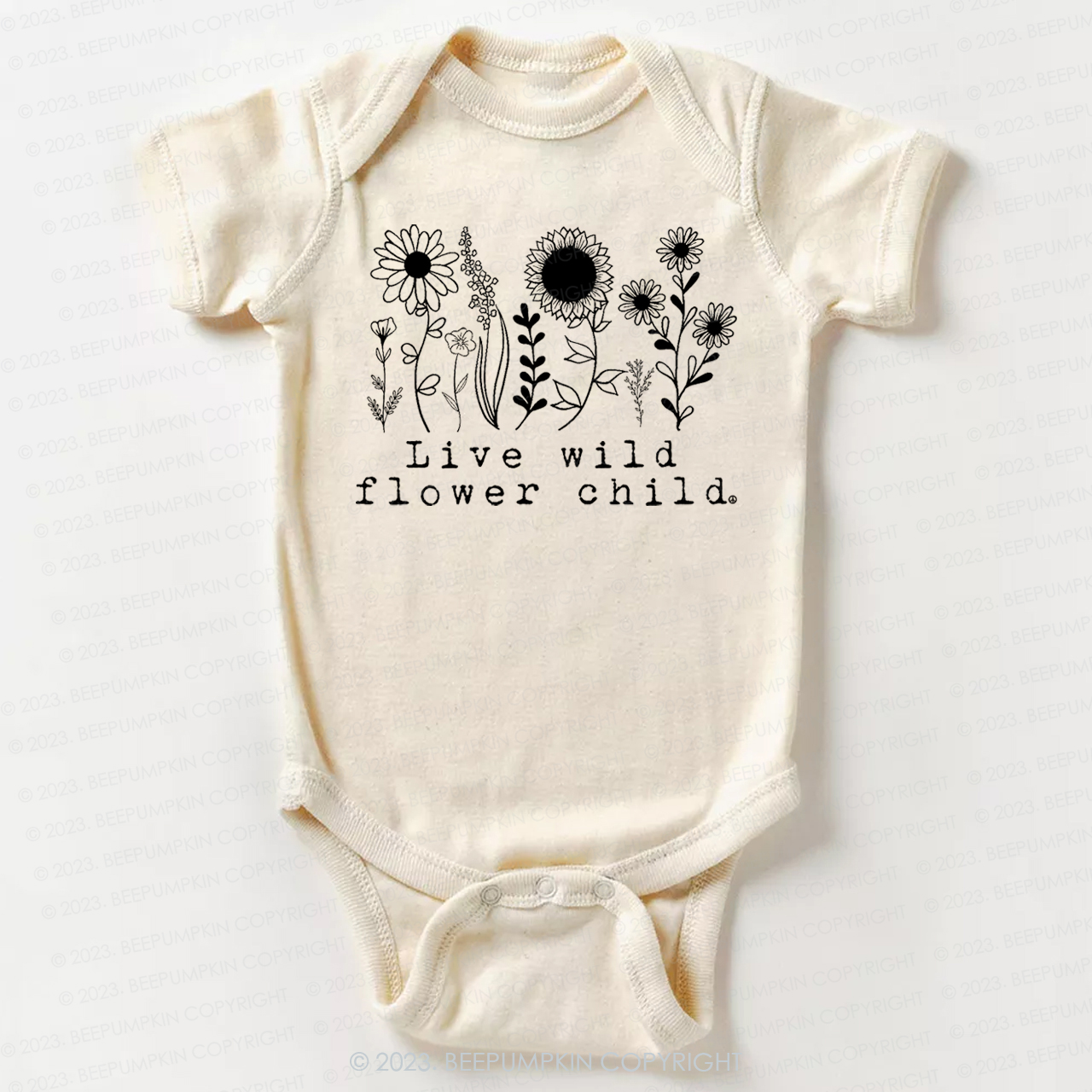 Live Wild Flower Bodysuit For Baby