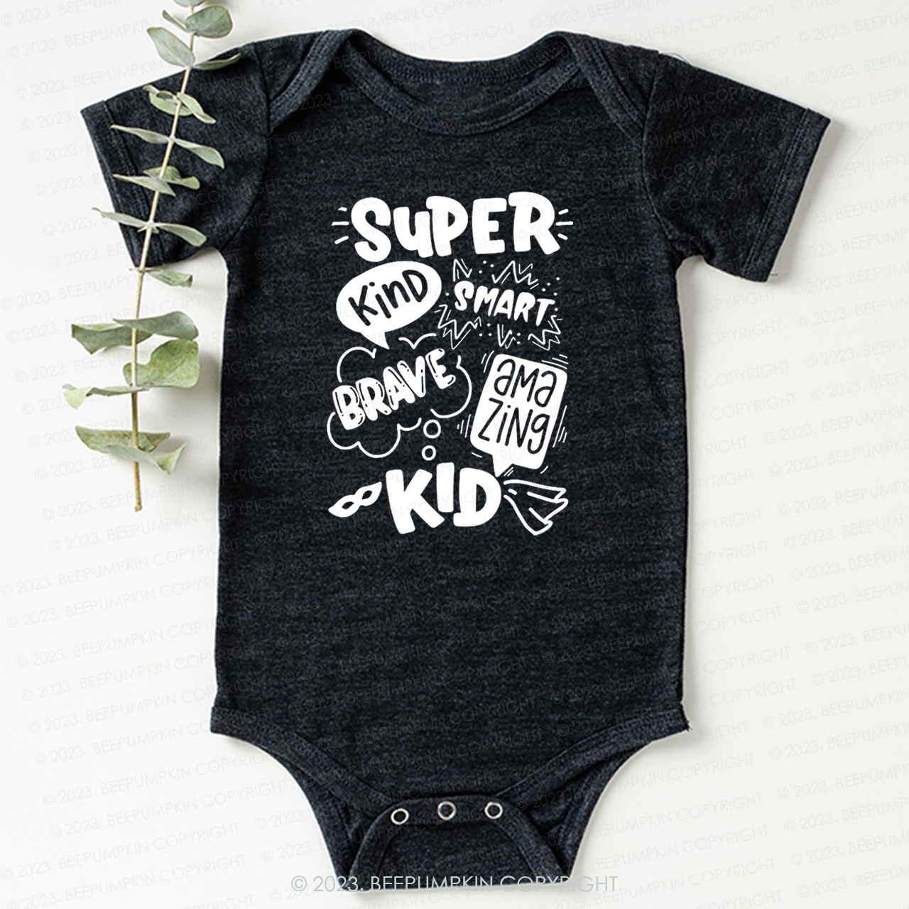 Super Hero Brave Kind Smart Bodysuit For Baby