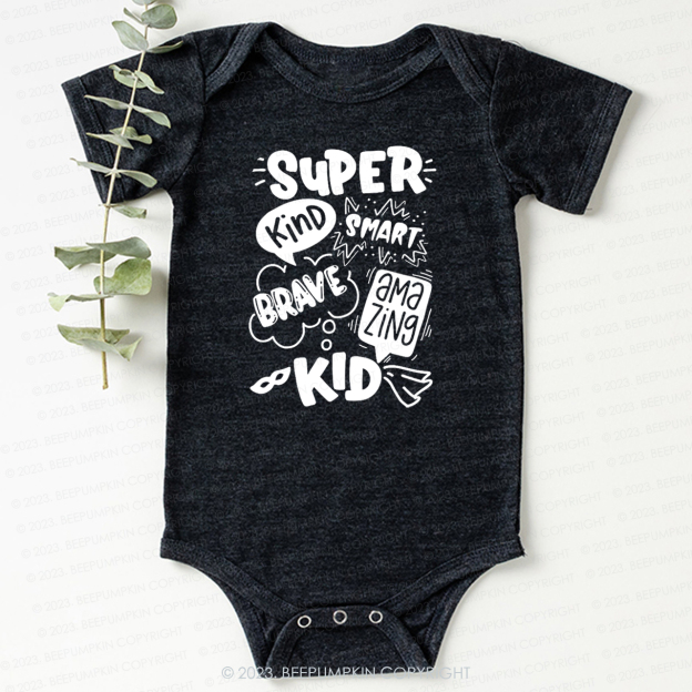 Super Hero Brave Kind Smart Bodysuit For Baby