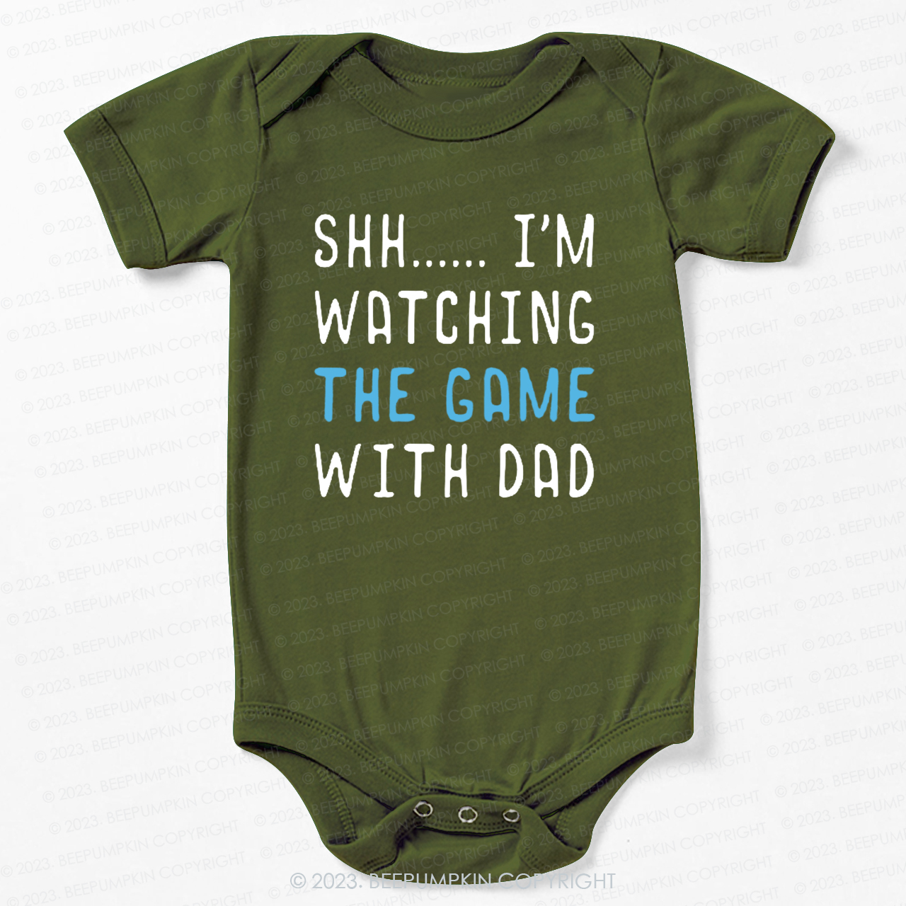 Shh I'm watching The Game With Dad Bodysuit For Baby
