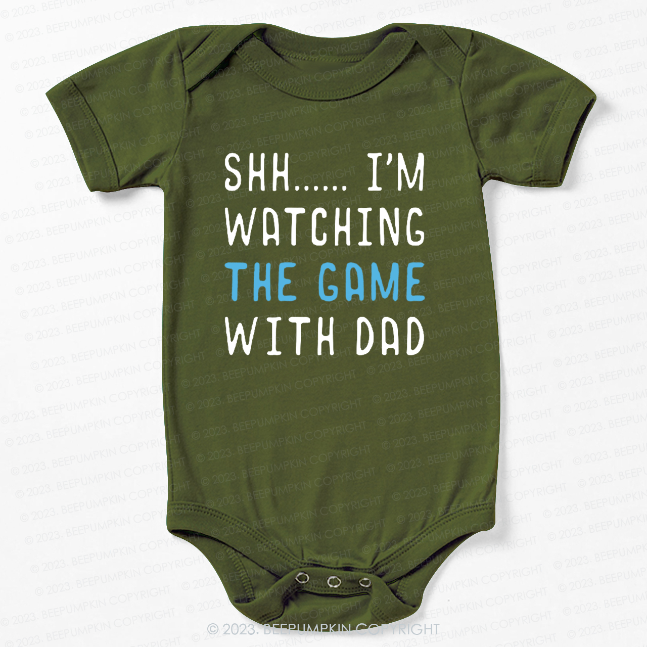 Shh I'm watching The Game With Dad Bodysuit For Baby
