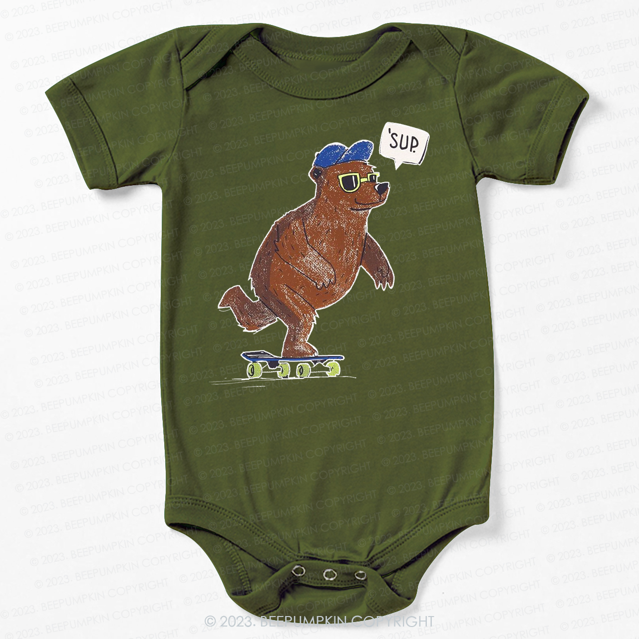 Skateboard Shoe Bear Bodysuit For Baby
