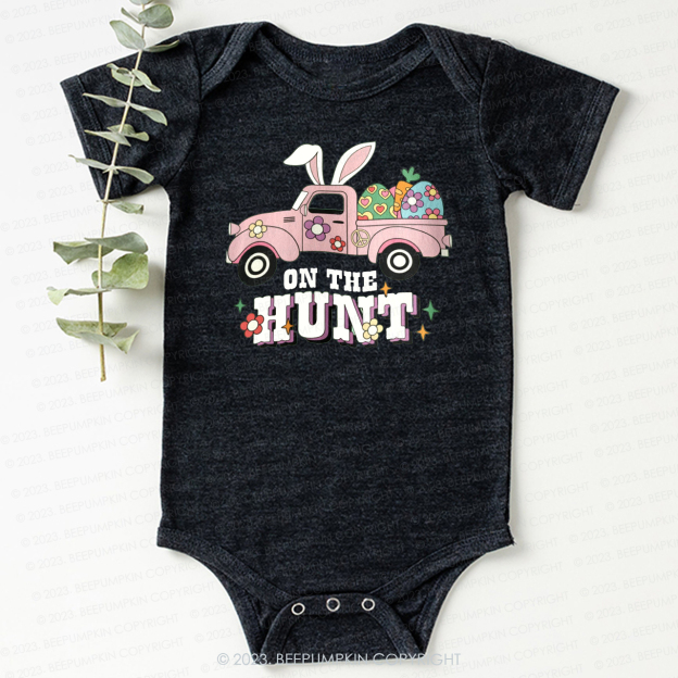 On The Hunt Easter Bunny And Car Bodysuit For Baby