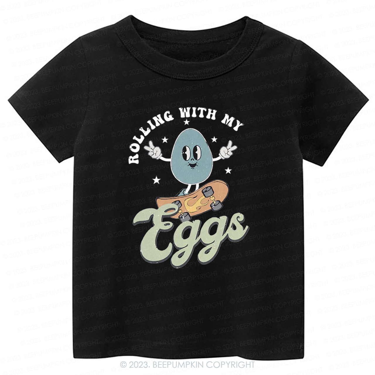 Rolling with My Eggs -Toddler Tees
